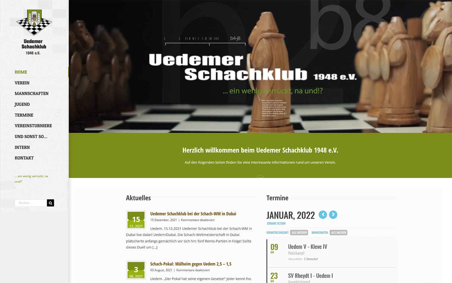 Webseite Schachklub